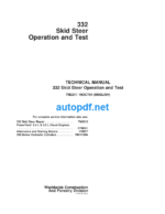 332 Skid Steer Operation and Test Technical Manual