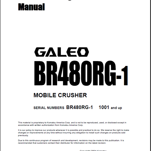 BR480RG-1 (SEAW003601) Shop Manual