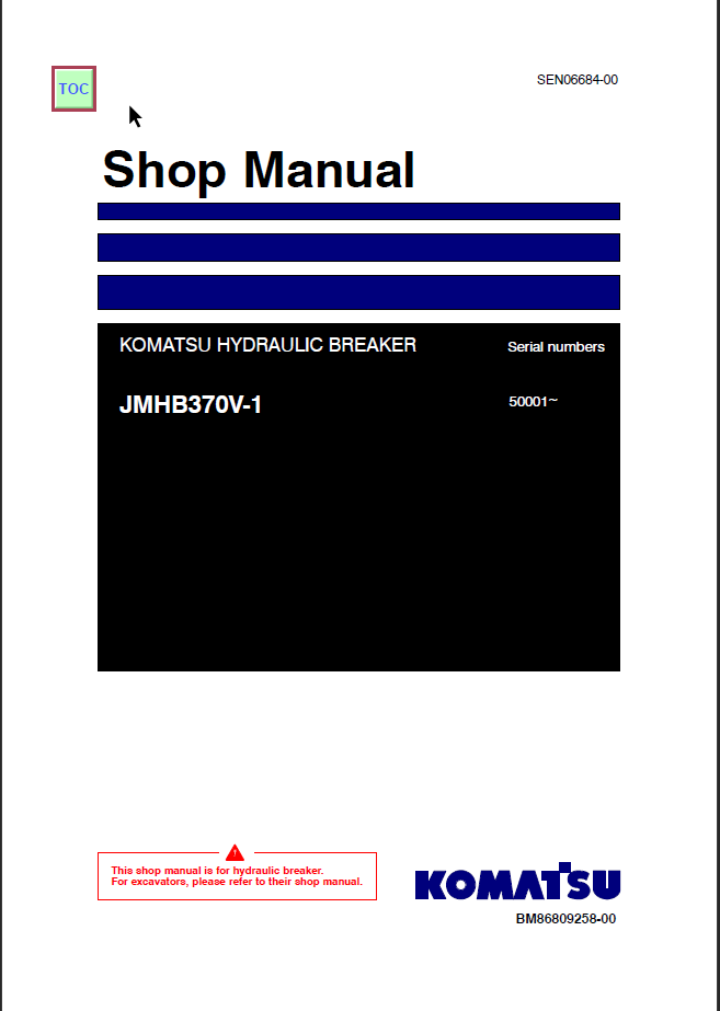 JMHB370V-1 (SEN06684-00) Shop Manual