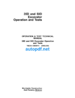 35D and 50D Excavator Operation and Tests Technical Manual (TM2263)