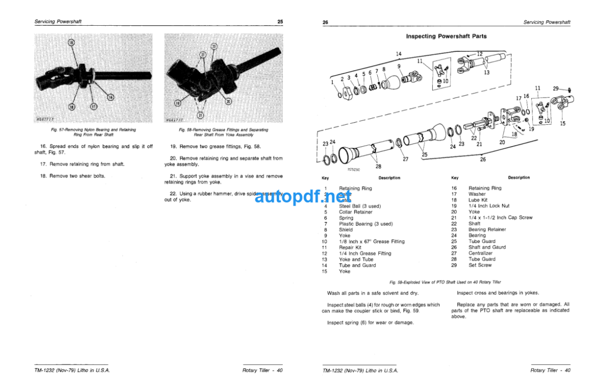 40 Rotary Tiller Technical Manual (TM1232)