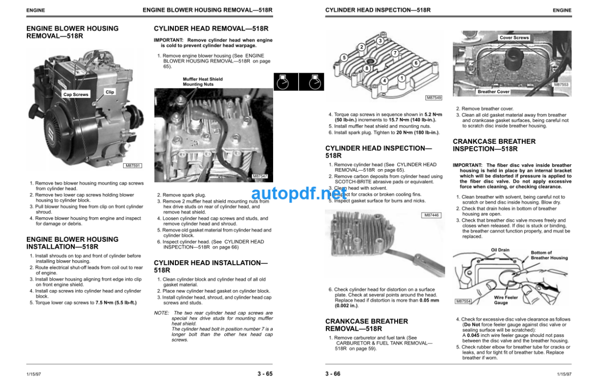 314F 518R and 820R Walk-Behind Tillers Technical Manual (TM1687)