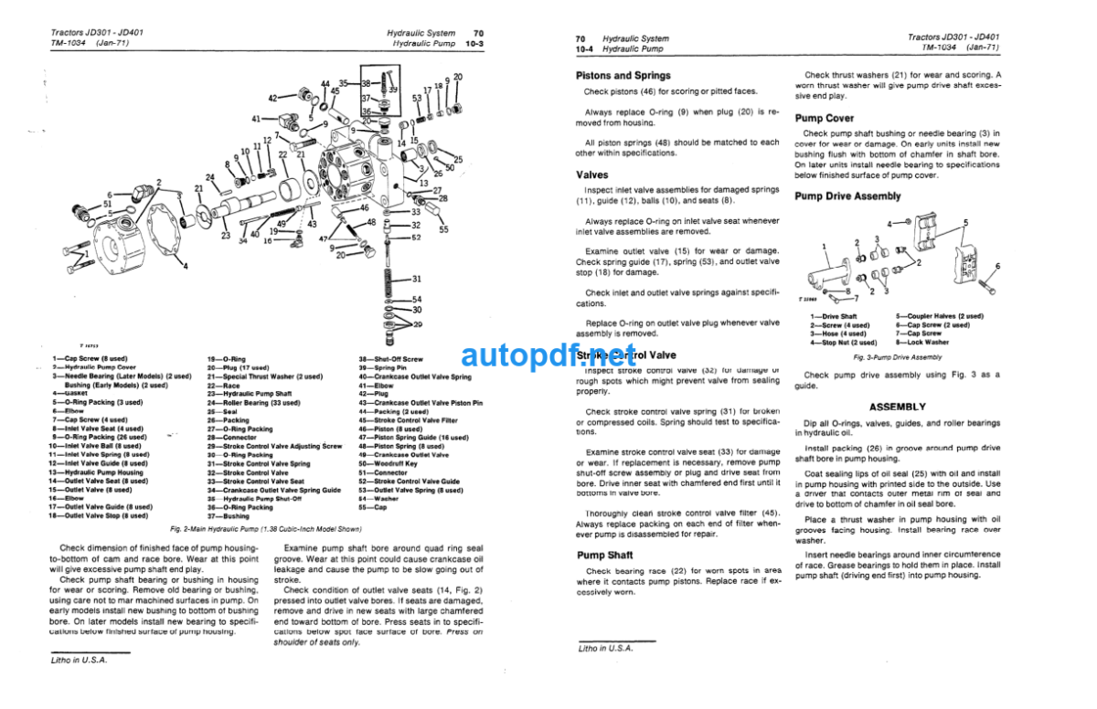 301 401 Tractors and Loaders Technical Manual (TM1034)