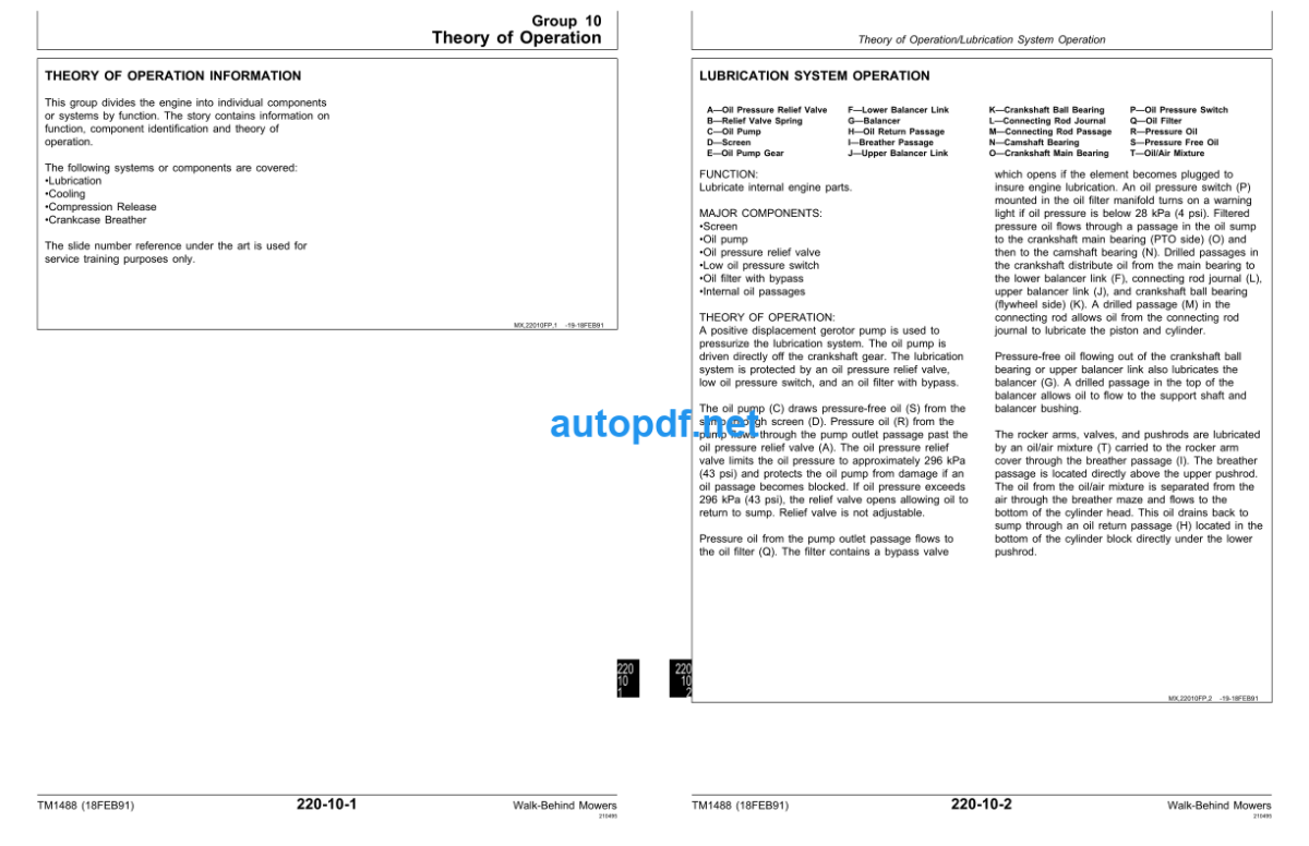 38 48 and 54-lnch Commercial Walk-Behind Mowers Technical Manual (TM1488)