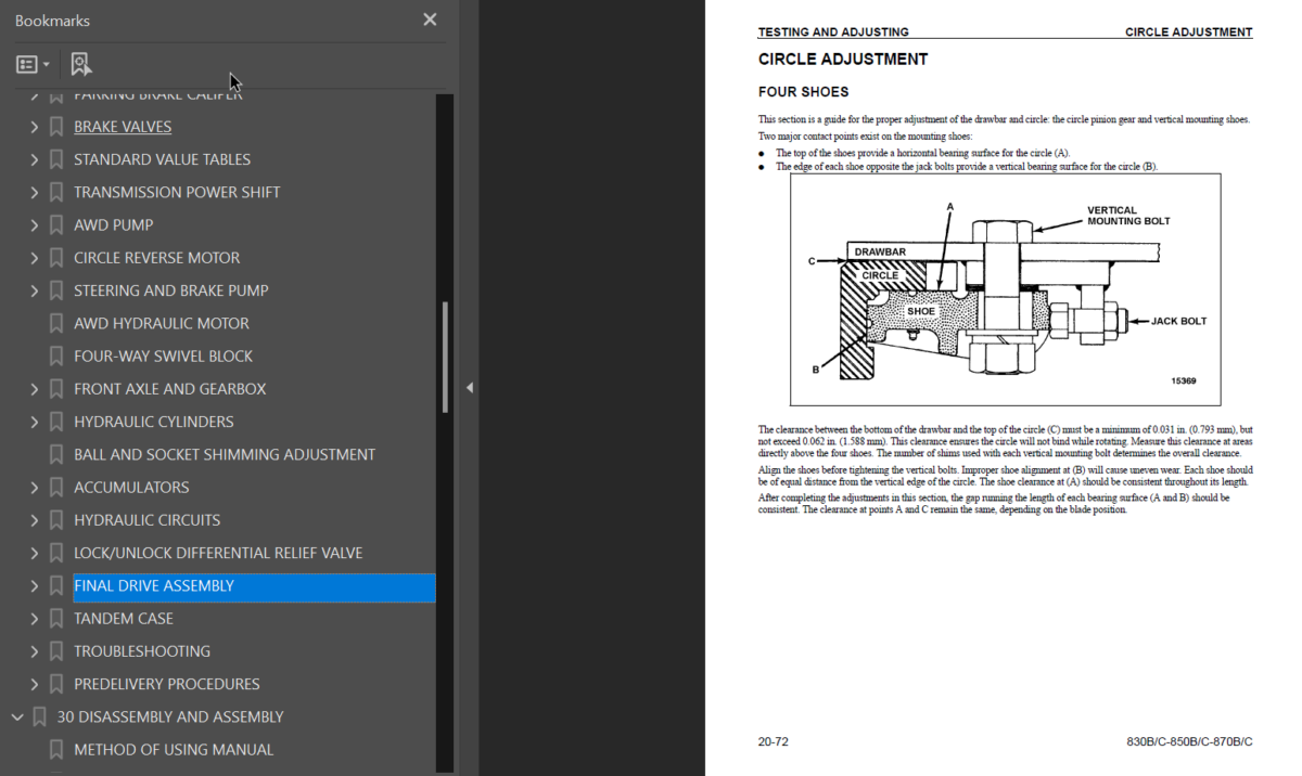 830B 850B 870B 830C 850C 870C Shop Manual