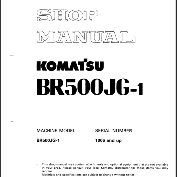 BR500JG-1 Shop Manual