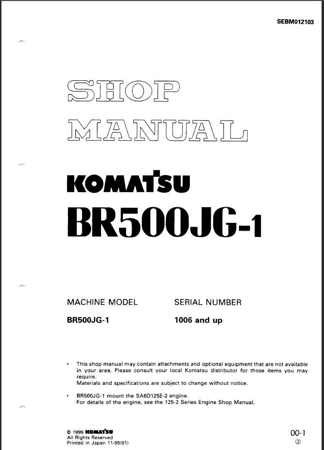 BR500JG-1 Shop Manual