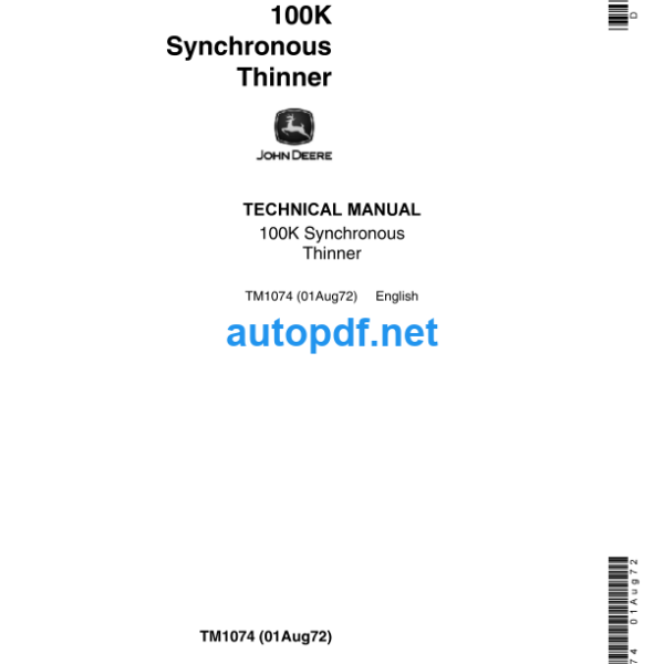 100K Synchronous Thinner Technical Manual (TM1074)