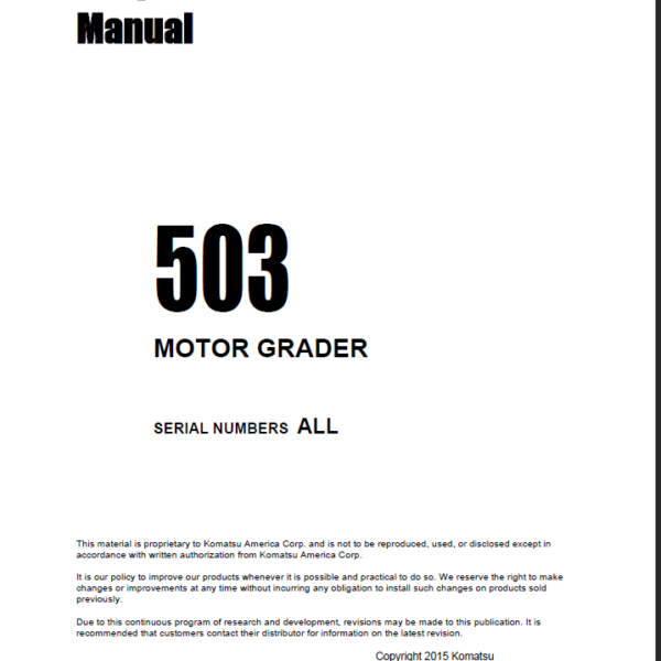 503 (SMG-503) Shop Manual