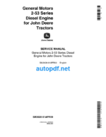 2-53 Series Diesel Engine for John Deere Tractors SERVICE MANUAL