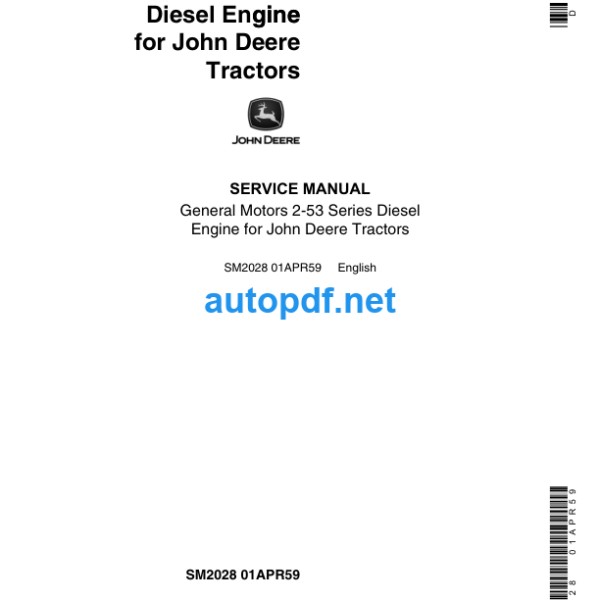 2-53 Series Diesel Engine for John Deere Tractors SERVICE MANUAL