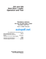 325 and 328 Skid Steer Loader Operation and Test Technical Manual