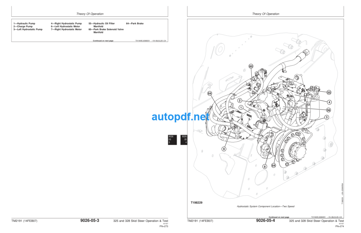 325 and 328 Skid Steer Loader Operation and Test Technical Manual