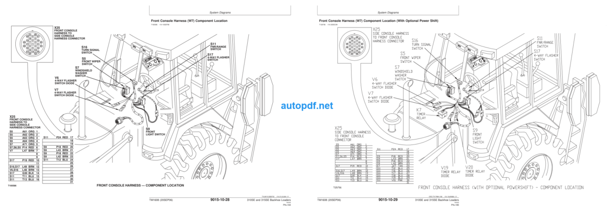 310SE and 315SE Backhoe Loaders Operation and Test Technical Manual