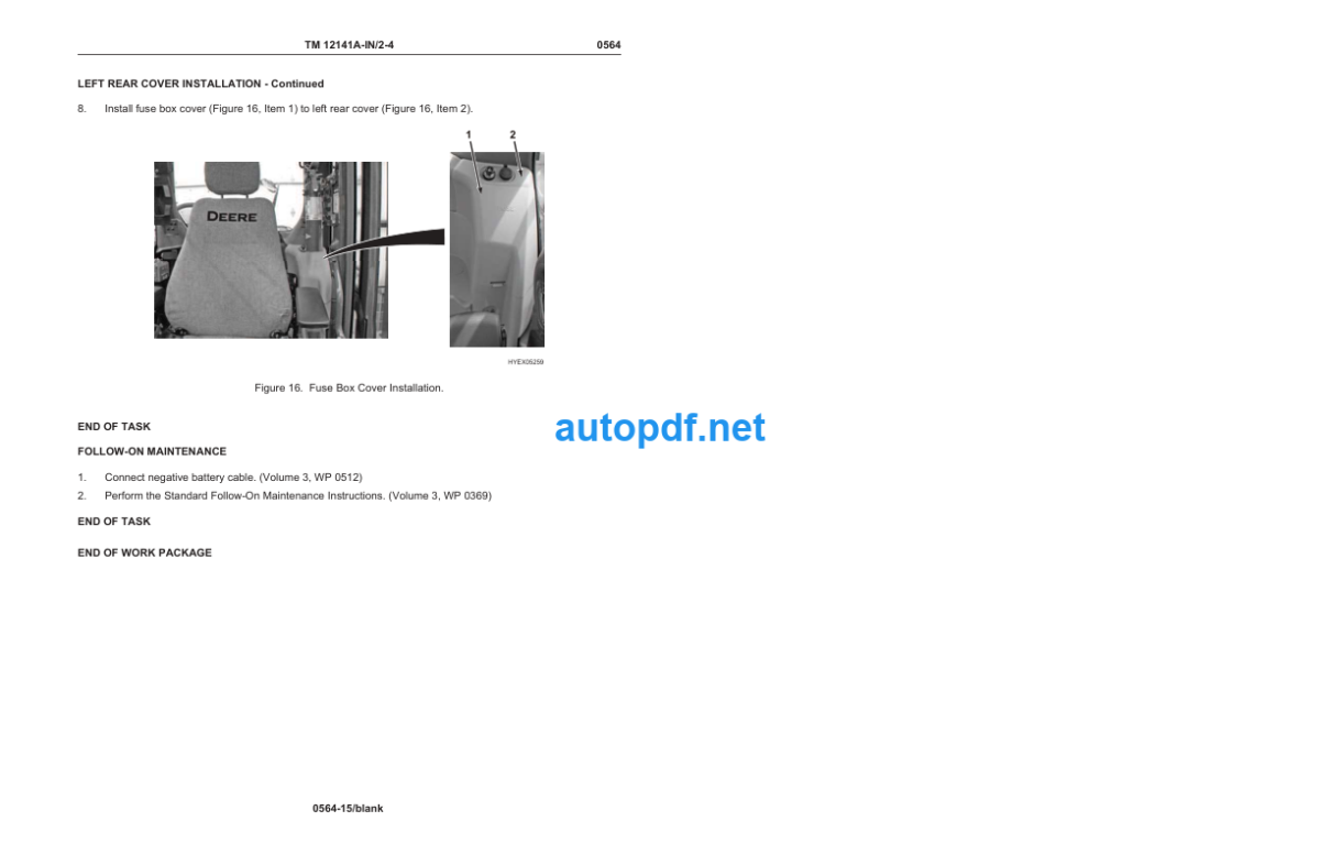 250G Hydraulic Excavator Technical Manual VOL 4 OF 5 (TM12141A-IN2-4)