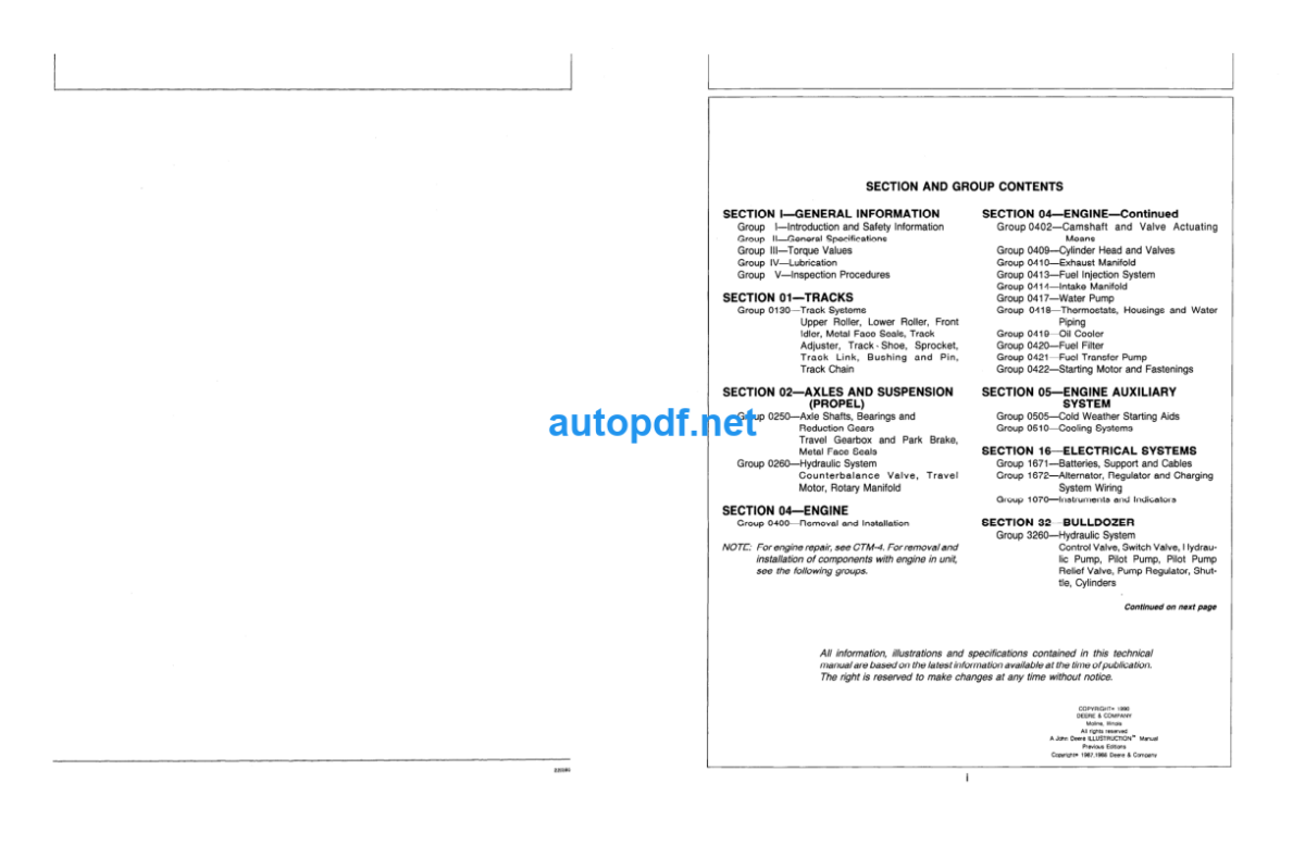 70 Excavator Repair Operation and Test Technical Manual (TM1376)