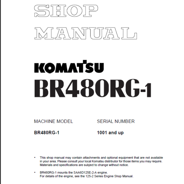 BR480RG-1 Shop Manual