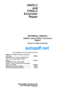 240DLC and 270DLC Excavator Repair Technical Manual