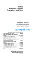 310SJ Backhoe Loader Operation and Test Technical Manual TM10131 02OCT07