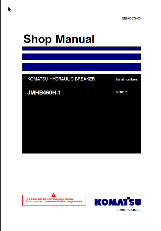 JMHB460H-1 (SEN06678-00) Shop Manual