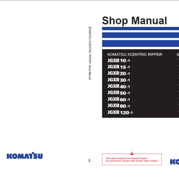 JGXR10-1 JGXR15-1 JGXR20-1 JGXR30-1 JGXR40-1 JGXR50-1 JGXR60-1 JGXR80-1 JGXR120-1 Shop Manual