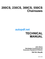 200CS 230CS 300CS 550CS Chainsaws Technical Manual (TM1750)