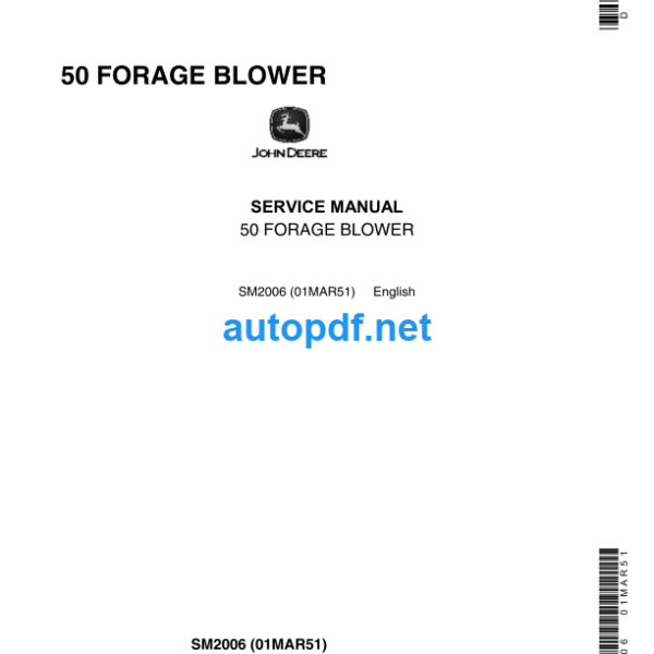 50 Forage Blower Service Manual (SM2006)