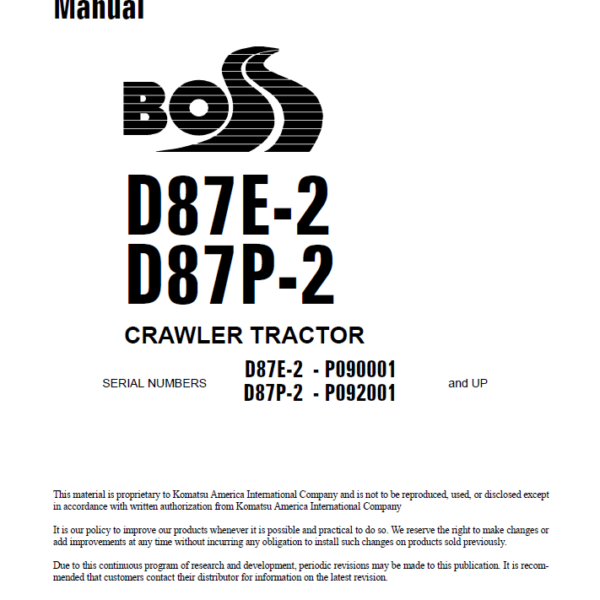 D87E-2D87P-2 Shop Manual