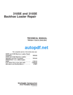 310SE and 315SE Backhoe Loader Repair Technical Manual