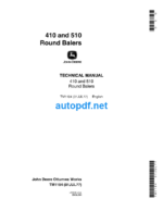 410 and 510 Round Balers Technical Manual (TM1194)