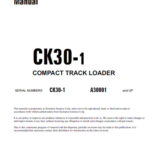 CK35-1 Shop Manual