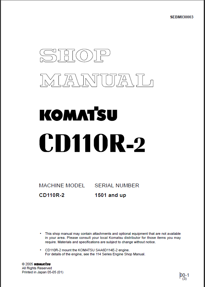 CD110R-2 Shop Manual