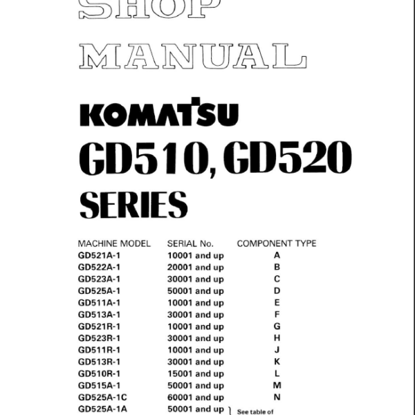 GD510 GD520 Shop Manual