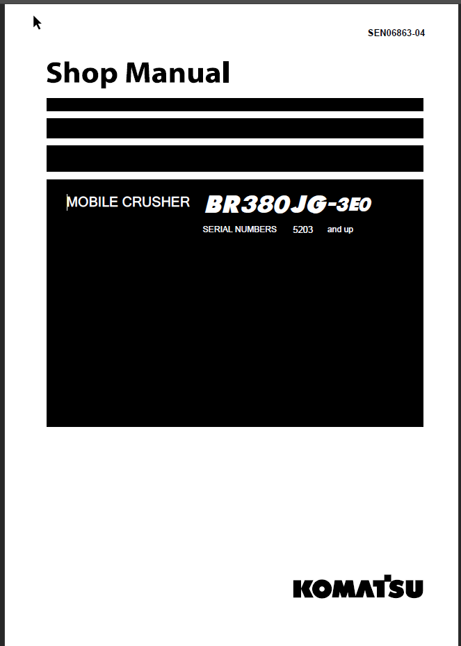 BR380JG-3E0 Shop Manual