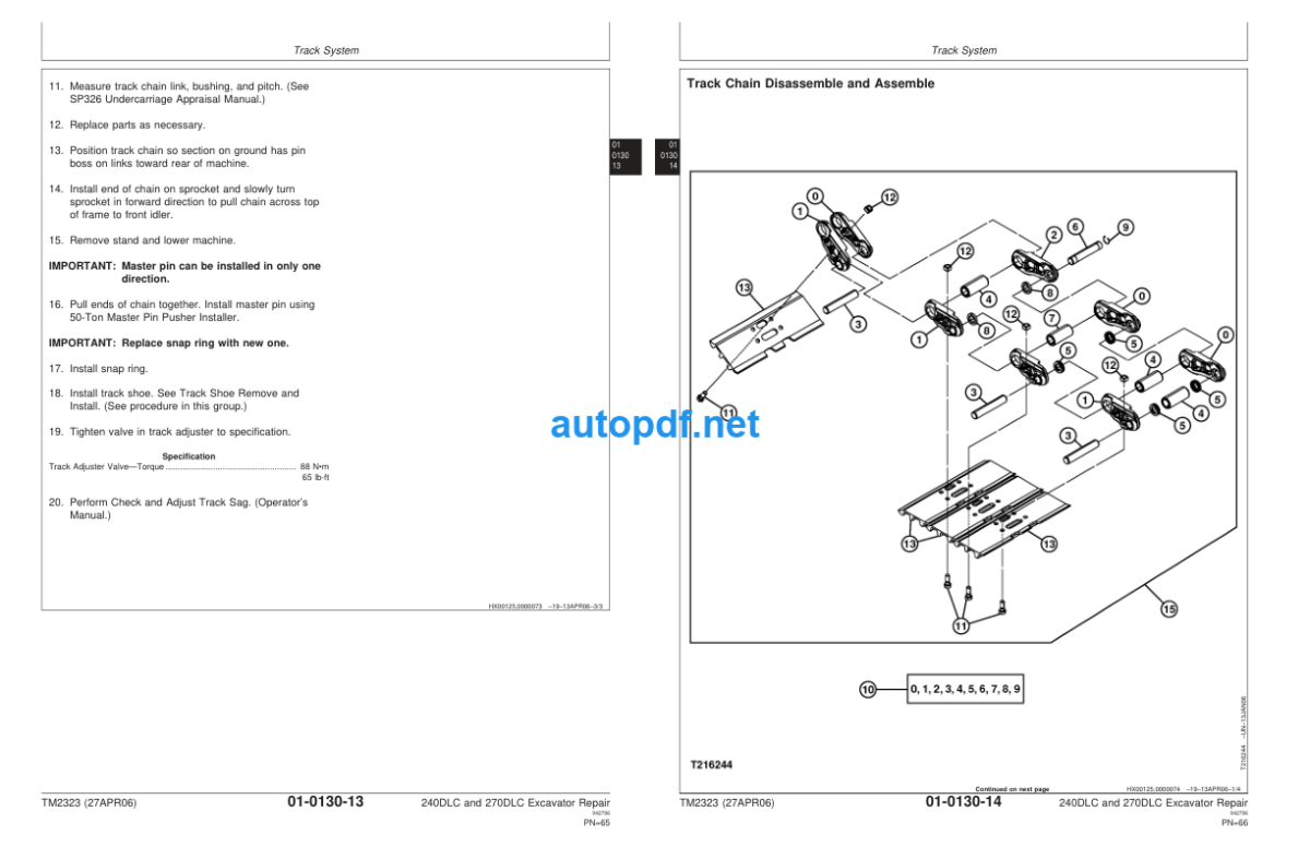 240DLC and 270DLC Excavator Repair Technical Manual