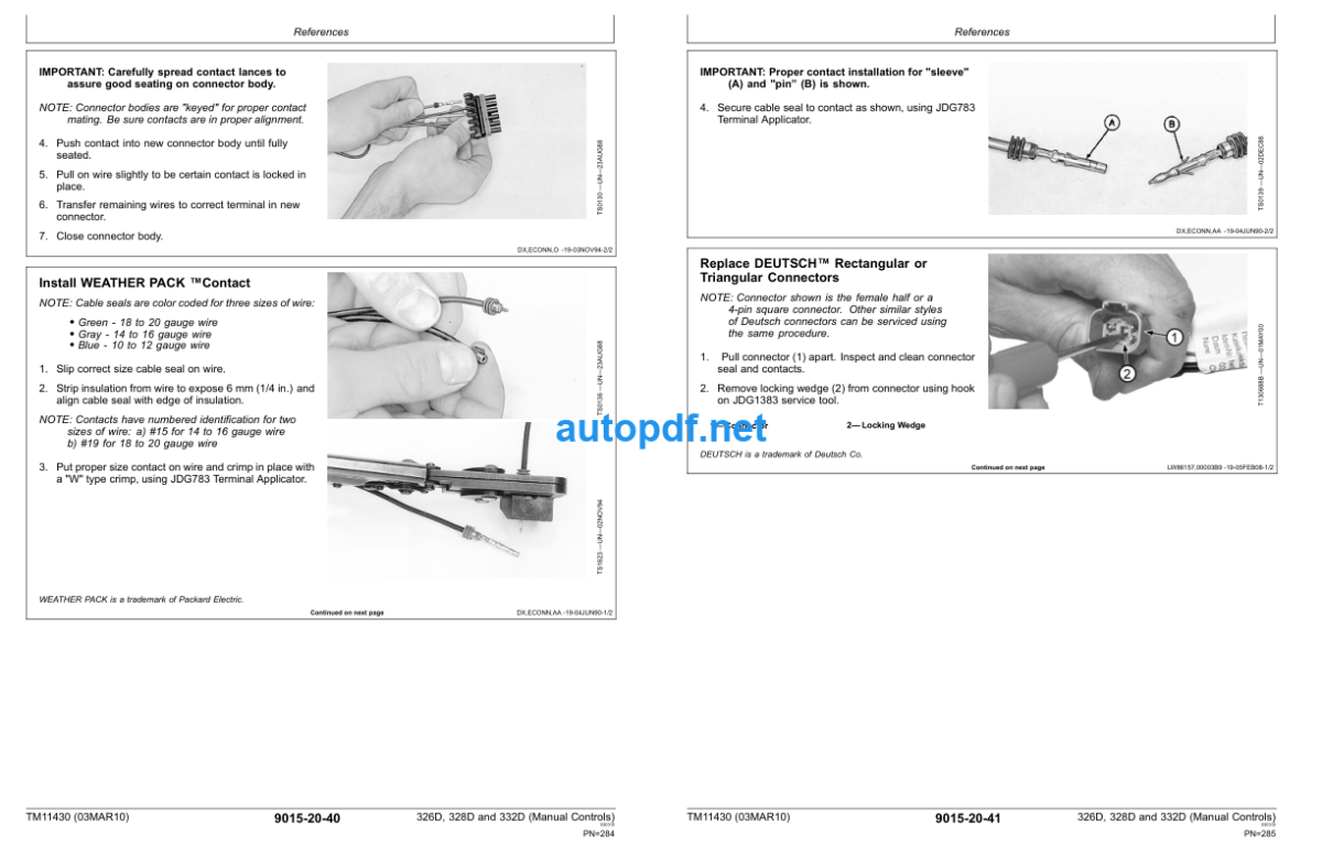 326D, 328D and 332D Skid Steer Loader Operation and Test Technical Manual