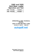 330G and 332G Skid Steer Loader Operation and Test Technical Manual (TM14061X19)