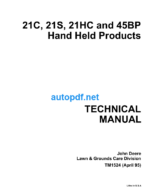 21C 21S 21HC and 45BP Hand Held Products Technical Manual (TM1524)