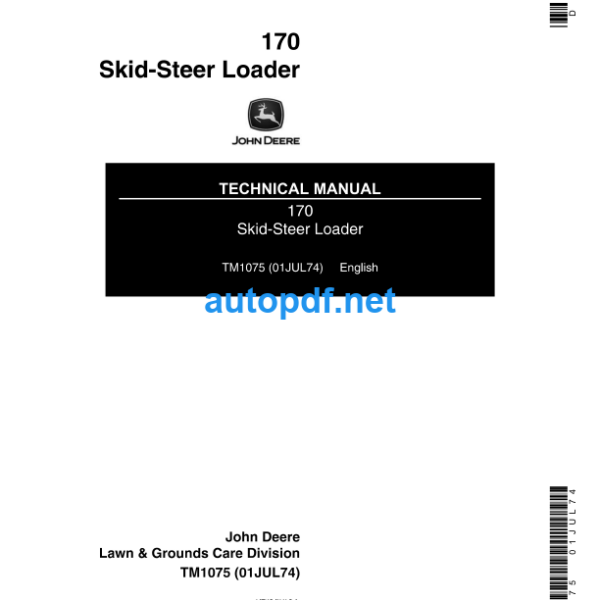 170 Skid Steer Loader Technical Manual (TM1075)