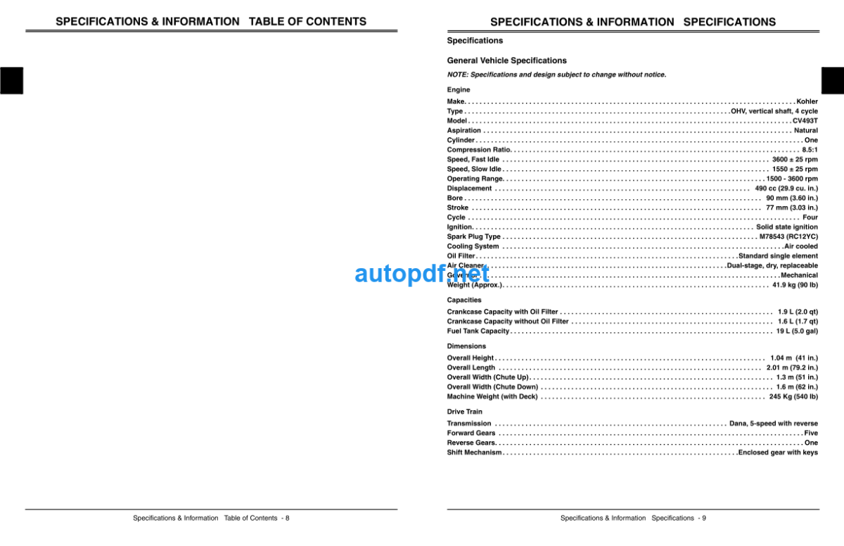 7G18 Commercial Walk-Behind Mower Technical Manual (TM2220)