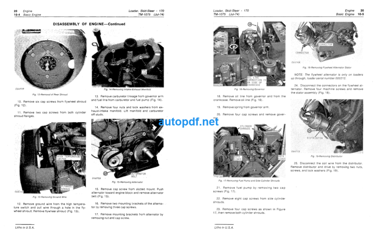 170 Skid Steer Loader Technical Manual (TM1075)