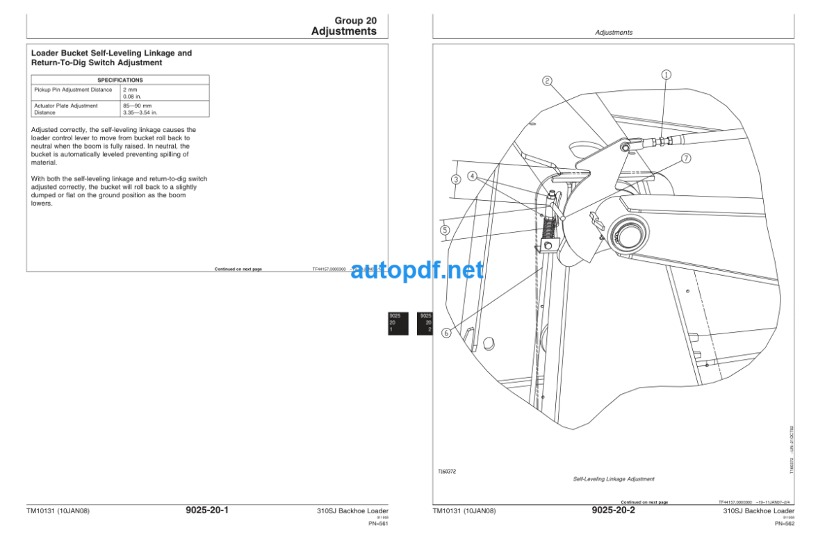 310SJ Backhoe Loader Operation and Test Technical Manual (TM10131U)