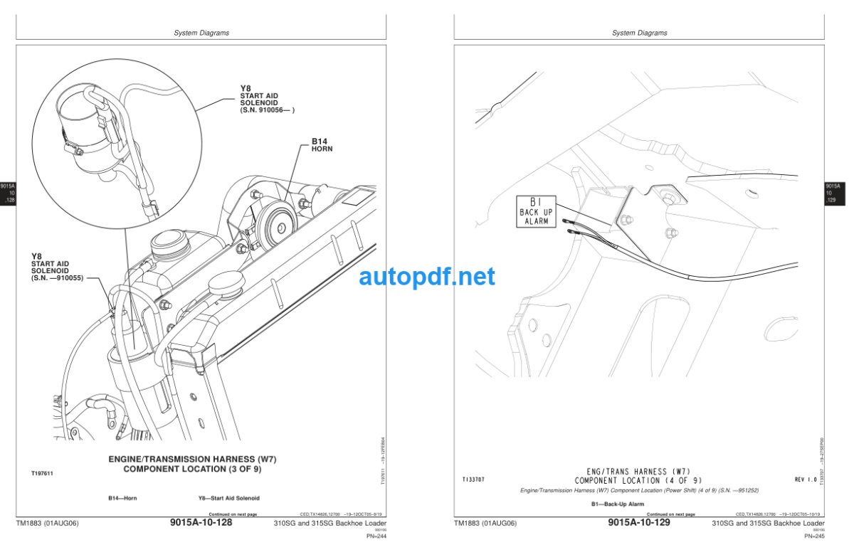 310SG, 315SG Backhoe Loader Technical Manual