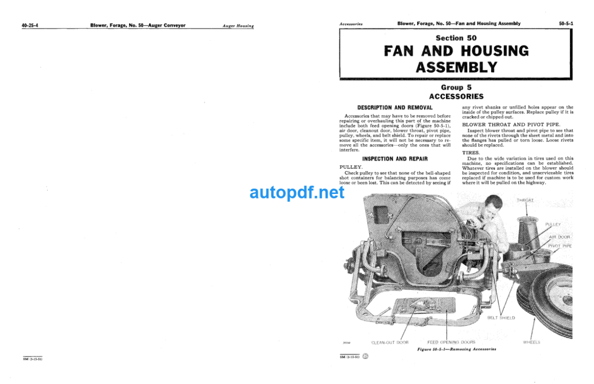 50 Forage Blower Service Manual (SM2006)