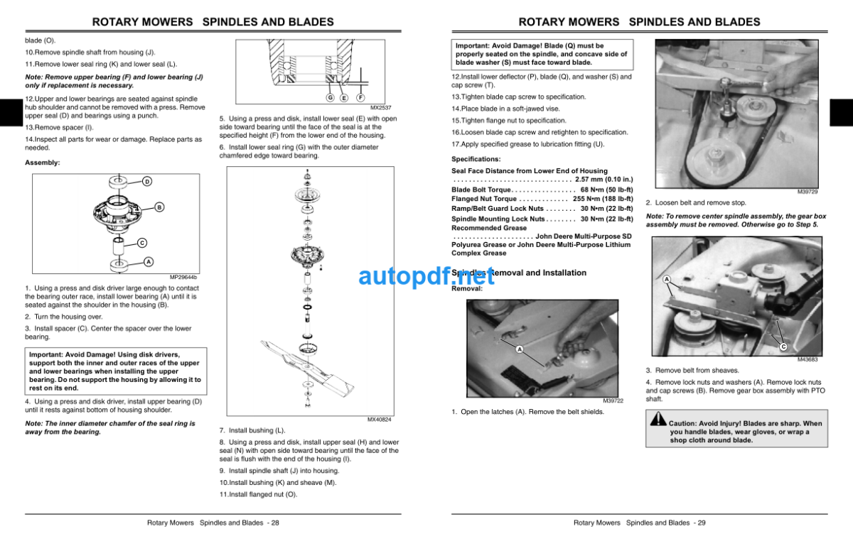 54D 60D and 72D Series Mowers Technical Manual (TM1763)