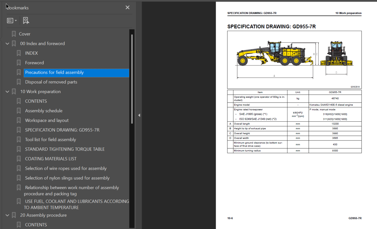 GD955-7R (GEN00260-00) Shop Manual