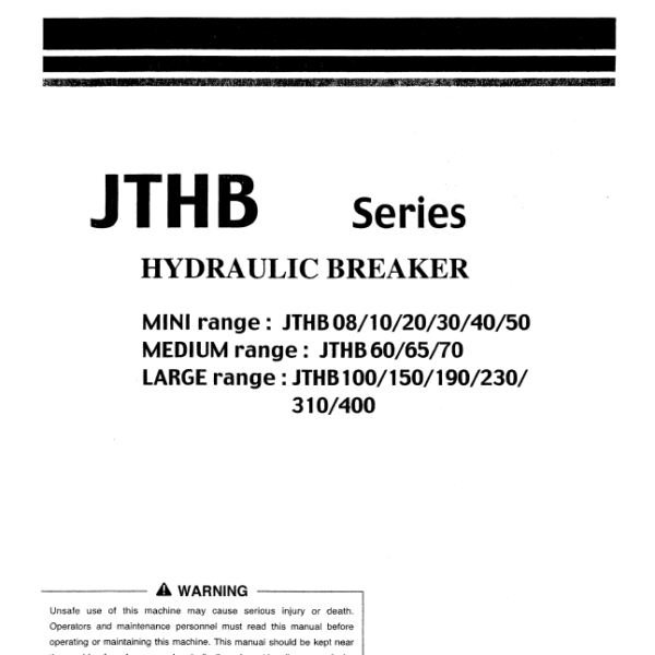 JTHB Shop Manual