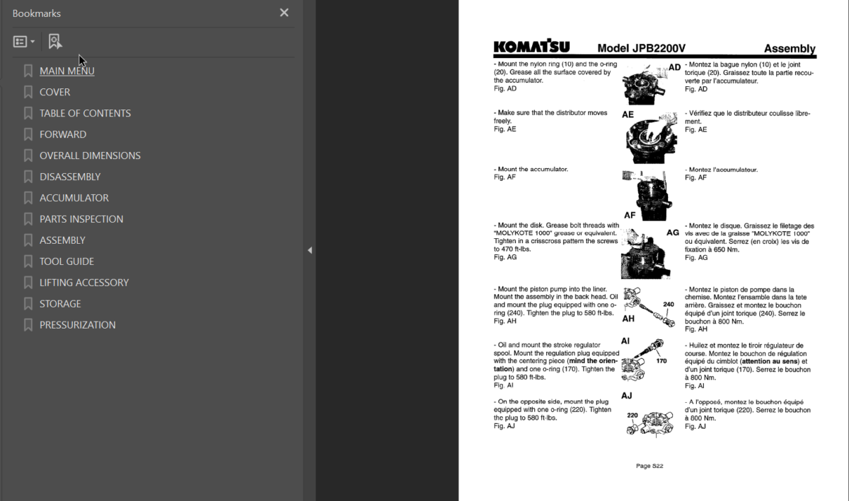 JPB2200V Shop Manual