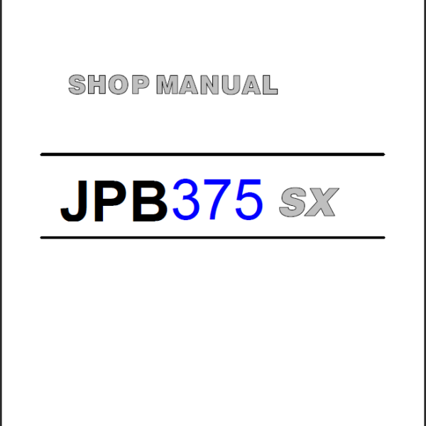 JPB375 SX Shop Manual