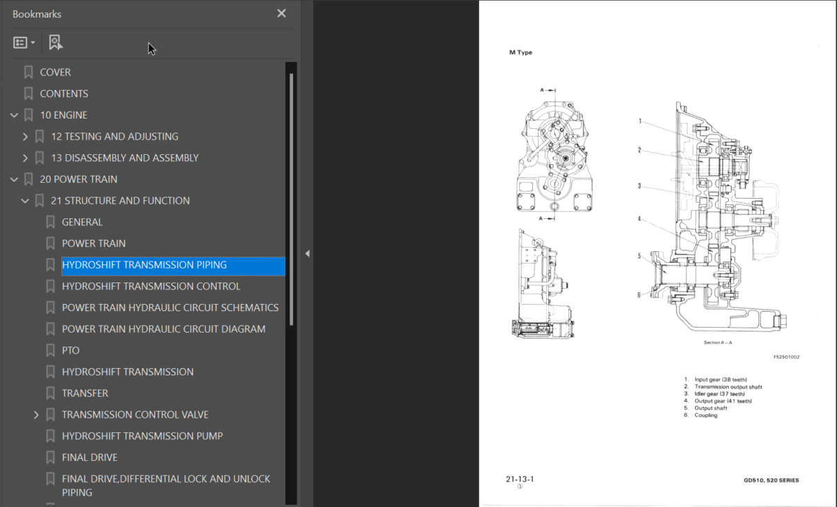 GD510 GD520 Shop Manual